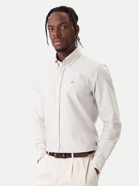 BOSS Koszula H-ROAN 50556069 Khaki Regular Fit. Brązowe koszule męskie Boss, m, bez wzorów, z bawełny, bez kołnierzyka, bez ramiączek. Za 411.99 zł.