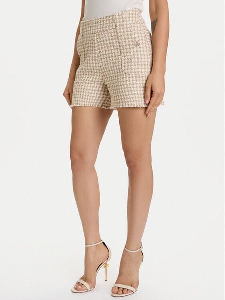 Morgan Szorty materiałowe 252-SHAV.F Beżowy Regular Fit. Brązowe szorty damskie Morgan, bez wzorów, z bawełny. Za 299.99 zł.