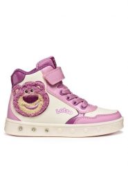 Geox Sneakersy J Skylin J568WG 0BCKN C8F1M M Écru. Buty sportowe dziewczęce Geox, bez wzorów, ze skóry, bez zapięcia. Za 199.99 zł.