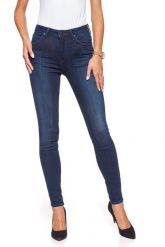 SPODNIE DAMSKIE LEE SCARLETT HIGH MIDNIGHT WORN L626KJMA. Niebieskie spodnie materiałowe damskie Lee, l, bez wzorów, z podwyższonym stanem. W wyprzedaży za 69.99 zł.