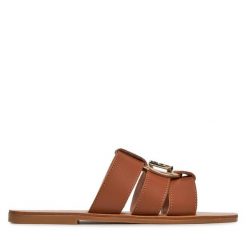 Klapki Liu Jo. Brązowe klapki damskie Liu Jo, bez wzorów, bez obcasa. Za 339.99 zł.