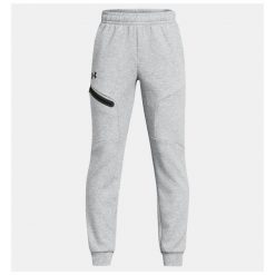 Spodnie Dresowe Chłopięce Under Armour Joggery Sportowe 149/160. Szare spodnie sportowe dla chłopców Under Armour, bez wzorów, z dresówki, sportowe, do biegania. W wyprzedaży za 282.95 zł.