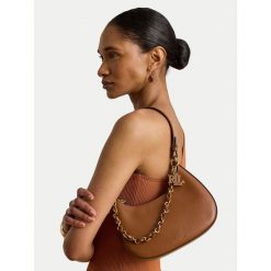 Torebka LAUREN RALPH LAUREN. Brązowe torebki do ręki damskie Lauren Ralph Lauren, bez wzorów, klasyczne, bez dodatków. Za 1,599.00 zł.