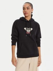 Roxy Bluza ERJFT05020 Czarny Regular Fit. Czarne bluzy damskie Roxy, m, bez wzorów, z bawełny, bez kaptura. Za 229.99 zł.