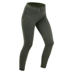 Legginsy turystyczne damskie Quechua NH100. Niebieskie legginsy damskie QUECHUA, xl, bez wzorów, z elastanu, z podwyższonym stanem, trekkingowe. Za 99.99 zł.