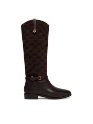 MICHAEL Michael Kors Kozaki 40F6BVFB5S Brązowy. Brązowe kozaki damskie MICHAEL Michael Kors, ze skóry, bez obcasa, na płaskiej podeszwie. Za 1,469.00 zł.