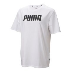 T-shirt z krótkim rękawem damski Puma ESS. Białe koszulki sportowe damskie Puma, s, bez wzorów, bez kołnierzyka, bez ramiączek, na fitness i siłownię. Za 80.99 zł.