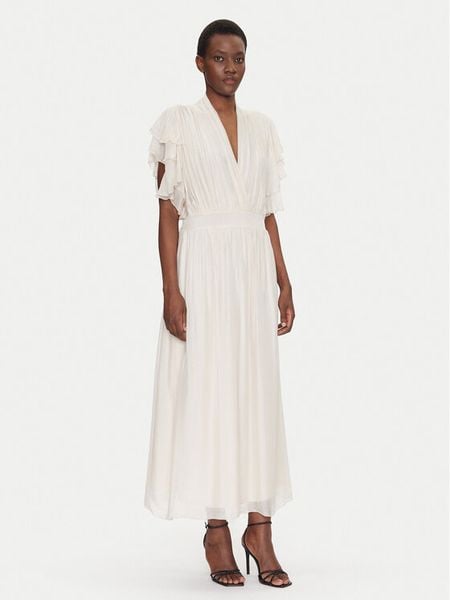 Dixie Sukienka letnia A207W017A Beżowy Regular Fit. Brązowe sukienki damskie Dixie, na lato, s, bez wzorów, z wiskozy, bez kołnierzyka, bez ramiączek. Za 559.99 zł.