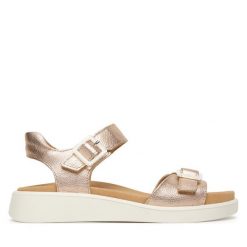 Sandały Ara. Brązowe sandały damskie Ara, bez wzorów, bez obcasa, na płaskiej podeszwie, bez zapięcia. Za 489.99 zł.