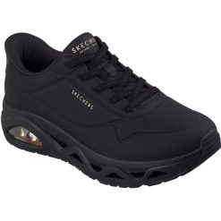 Buty sportowe damskie Skechers Uno Glide step Glide On Air. Czarne obuwie sportowe damskie Skechers, bez wzorów, z materiału. Za 490.00 zł.