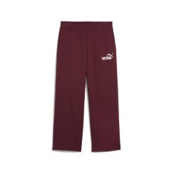 Spodnie spodnie o prostym kroju Essentials Nature 2.0 Comfort z logo PUMA. Czerwone spodnie materiałowe damskie Puma, bez wzorów, do biegania. Za 219.00 zł.