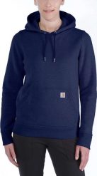 Carhartt Bluza Carhartt Clarksburg Pullover Navy. Niebieskie bluzy damskie Carhartt, bez wzorów, bez kaptura. Za 241.31 zł.