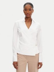 Marciano Guess Bluzka 5GGH06 7299A Biały Regular Fit. Białe bluzki damskie Marciano Guess, z aplikacjami, z bawełny, bez kołnierzyka, bez ramiączek. Za 329.99 zł.
