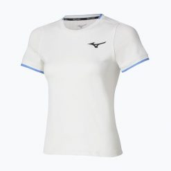 Koszulka tenisowa damska Mizuno Stargazer Tee. Białe koszulki sportowe damskie Mizuno, m, bez wzorów, z materiału, bez kołnierzyka, bez ramiączek, na fitness i siłownię. Za 169.99 zł.