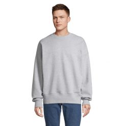 Sweter Unisex Authentic Crew Neck Dla Dorosłych. Szare bluzy męskie SOL'S, m, bez wzorów, bez kaptura. Za 255.99 zł.