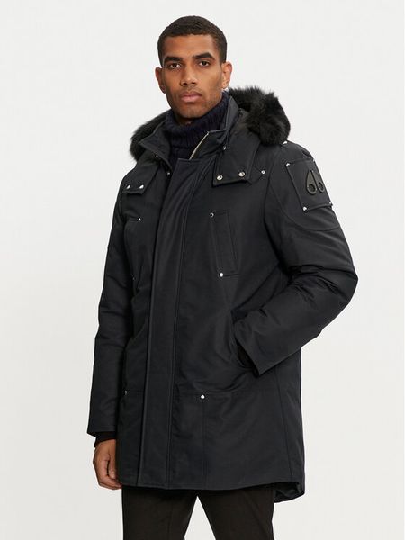 Moose Knuckles Kurtka puchowa M32MP261SX Granatowy Regular Fit. Niebieskie kurtki męskie Moose Knuckles, m, bez wzorów, z bawełny, bez kaptura. Za 6,299.00 zł.