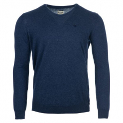 Mustang Sweter Męski V-Neck Jumper Xxl Ciemnoniebieski. Niebieskie swetry przez głowę męskie Mustang. Za 194.00 zł.