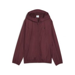 Damska wiatrówka o standardowym kroju Essentials PUMA Ruby Shimmer Red. Czerwone kurtki damskie Puma, bez wzorów, z gumy, bez kaptura. Za 249.00 zł.