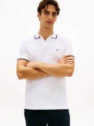 Tommy Hilfiger koszulka polo Mężczyźni Bawełna biały, XXL. Białe koszulki polo męskie Tommy Hilfiger, m, bez wzorów, z bawełny, bez kołnierzyka, bez ramiączek. Za 279.95 zł.