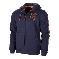 Bluza z kapturem i zamkiem błyskawicznym Browning Snapshot warm. Niebieskie bluzy męskie Browning, xl, bez wzorów, z dresówki, z kapturem. Za 444.00 zł.