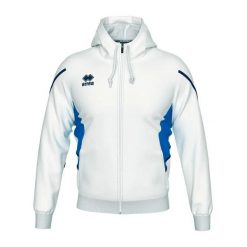 Bluza z kapturem dla dzieci Errea Clancy. Białe bluzy dla chłopców ERREA, bez wzorów, prążkowane, bez ramiączek, z kapturem. Za 291.00 zł.