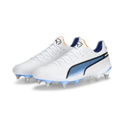 Buty do piłki nożnej męskie PUMA King Ultimate MXSG. Białe buty sportowe męskie Puma, bez zapięcia, do piłki nożnej. Za 469.99 zł.