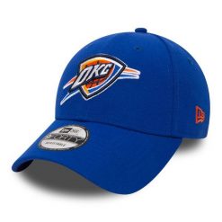Czapka z daszkiem New Era NBA Oklahoma City Thunder. Niebieskie czapki i kapelusze męskie New Era, bez wzorów, eleganckie. Za 170.00 zł.