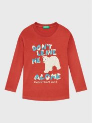 United Colors Of Benetton Bluzka 3YN4G106D Czerwony Regular Fit. Czerwone t-shirty dla chłopców United Colors Of Benetton, bez wzorów, z bawełny, bez ramiączek. Za 49.99 zł.