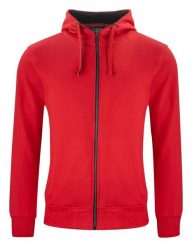 Clique Classic Hoody Full Zip bluza z kapturem na zamek. Czerwone bluzy męskie CLIQUE, m, bez wzorów, z bawełny, z kapturem. Za 336.55 zł.