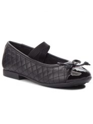 Geox Baleriny J Plie' B J5455B 08502 C9999 M Czarny. Czarne baleriny dziewczęce Geox, bez wzorów, ze skóry, bez zapięcia. Za 209.99 zł.