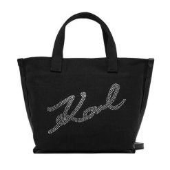 Torebka KARL LAGERFELD. Czarne torebki do ręki damskie KARL LAGERFELD, bez wzorów, klasyczne, bez dodatków. Za 389.99 zł.