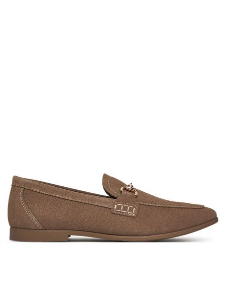JENNY Loafersy HY60163-9 Beżowy. Brązowe mokasyny damskie Jenny, z materiału. Za 119.99 zł.