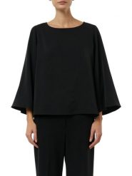 Comma koszulka typu bluzka Kobiety czarny, 40. Czarne bluzki damskie comma, bez wzorów, eleganckie, bez kołnierzyka, bez ramiączek. Za 299.95 zł.