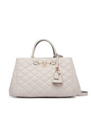 Guess Torebka Frances HWQG22 41060 Kremowy. Białe torebki do ręki damskie Guess, z aplikacjami, ze skóry, bez dodatków. Za 674.99 zł.