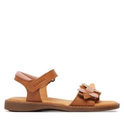 Sandały Froddo. Brązowe sandały dziewczęce Froddo, bez zapięcia. Za 319.99 zł.