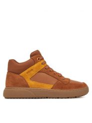 Geox Sneakersy J Theleven Boy J46LDC 05422 C6689 D Brązowy. Brązowe buty sportowe chłopięce Geox, bez wzorów, ze skóry, bez zapięcia. Za 339.99 zł.