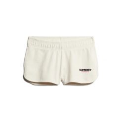 Szorty damskie Superdry Sportswear Logo. Białe szorty sportowe damskie Superdry., s, bez wzorów, z bawełny, sportowe, do biegania. Za 140.40 zł.