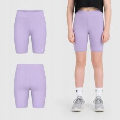 SPODENKI DZIEWCZĘCE 4F LEGGINSY KRÓTKIE KOLARKI NA LATO FIOLETOWE. Fioletowe legginsy dla dziewczynek 4f, bez wzorów, z bawełny, krótkie. Za 22.50 zł.