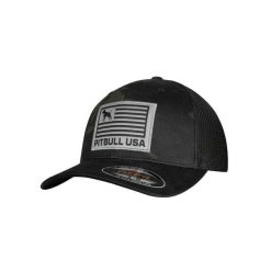 Czapka męska Pitbull Full Cap PITBULL USA. Czarne czapki i kapelusze męskie PITBULL, na wiosnę, bez wzorów. Za 129.00 zł.