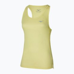 Koszulka do biegania damska Mizuno DryAeroFlow Tank. Żółte t-shirty damskie Mizuno, l, bez wzorów, z materiału, bez kołnierzyka. Za 55.99 zł.