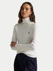 Polo Ralph Lauren Golf 211959287003 Biały Regular Fit. Białe swetry damskie Polo Ralph Lauren, m, bez wzorów, z bawełny, bez kołnierzyka, bez ramiączek, bez kaptura. Za 949.99 zł.