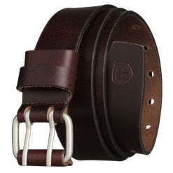 Pasek skórzany w ciemnobrązowym kolorze z klasyczną, srebrną klamrą Peterson PTN LTE-39-DARK BROWN. Brązowe paski damskie Peterson, bez wzorów, klasyczne. Za 59.99 zł.