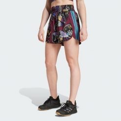 Szorty adidas X Farm Pacer. Czerwone obuwie sportowe damskie Adidas, bez wzorów, z dzianiny, sportowe, na fitness i siłownię. Za 179.00 zł.