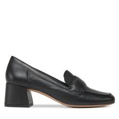 Półbuty HÖGL. Czarne półbuty damskie HÖGL, bez wzorów, bez obcasa, na obcasie, bez zapięcia. Za 399.99 zł.