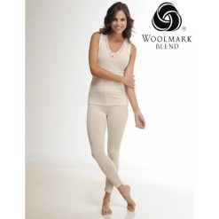 Damskie Legginsy Termoaktywne z Wełny Merino Warstwa Bazowa Woolona. Białe bielizna termoaktywna damska WOOLONA, bez wzorów, z wełny, trekkingowe. W wyprzedaży za 171.00 zł.