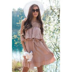 Sukienka Leila Camel. Sukienki damskie marki Modaforyou. Za 109.00 zł.