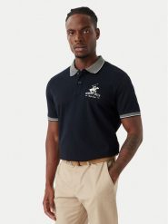 Beverly Hills Polo Club Polo M2607-HR Granatowy Regular Fit. Niebieskie koszulki polo męskie Beverly Hills Polo Club, m, bez wzorów, z bawełny, bez ramiączek. Za 215.99 zł.