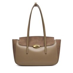 Torebka Calvin Klein. Brązowe torebki do ręki damskie Calvin Klein, bez wzorów, klasyczne, bez dodatków. Za 699.99 zł.