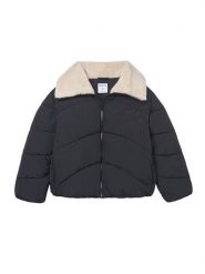 Mayoral Kurtka zimowa 7437 Czarny Regular Fit. Czarne buty zimowe dziewczęce Mayoral, bez wzorów, z syntetyku, bez zapięcia. Za 229.99 zł.