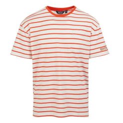 T-shirt Męski Paski Shorebay II. Białe koszulki sportowe męskie Regatta, bez wzorów, sportowe. Za 45.99 zł.